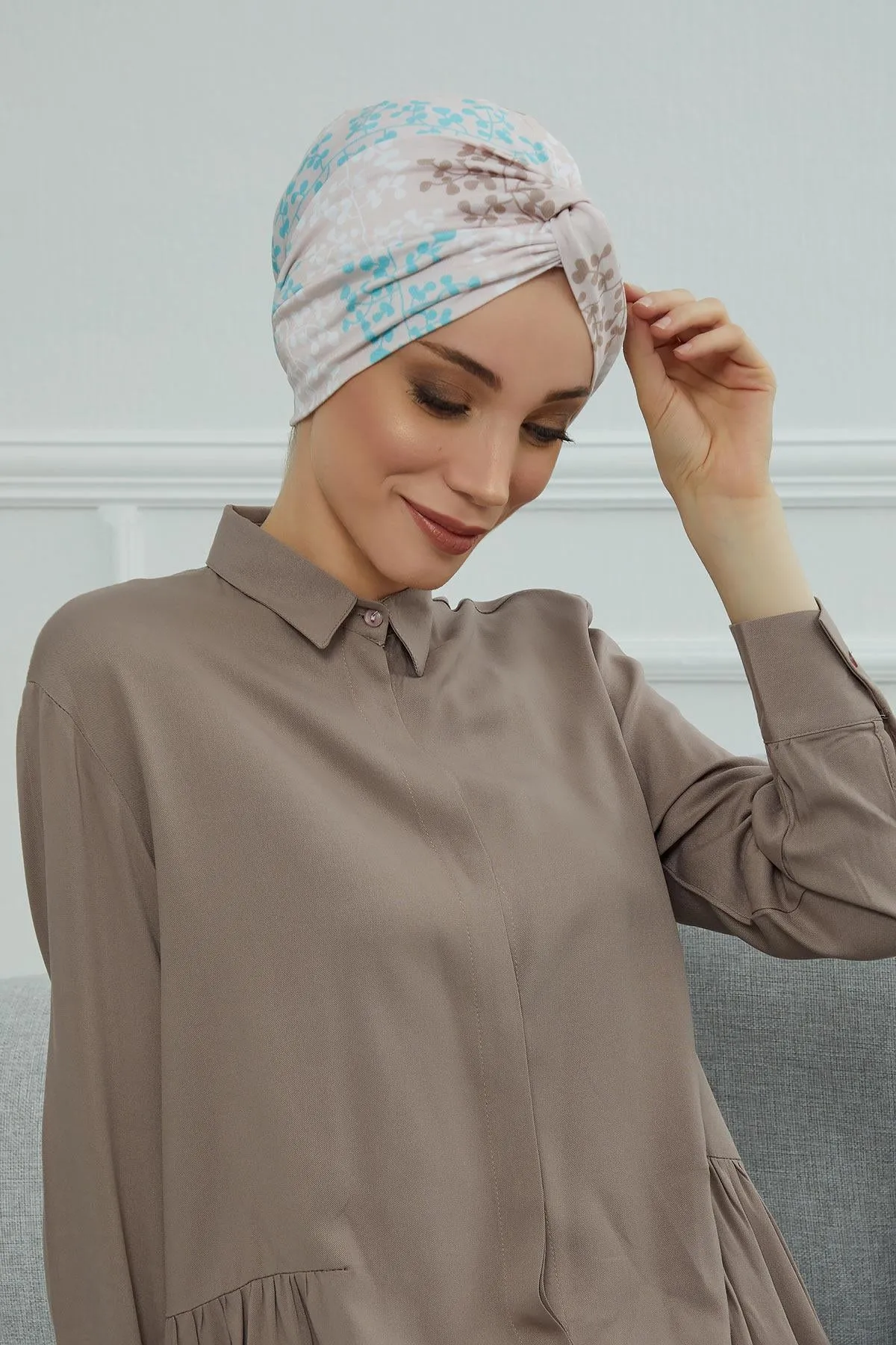 Maharajah Style Instant Turban with Various Pattern Options, Flexible Patterned Turban Bonnet Head Wrap made from Soft Cotton,B-4YD