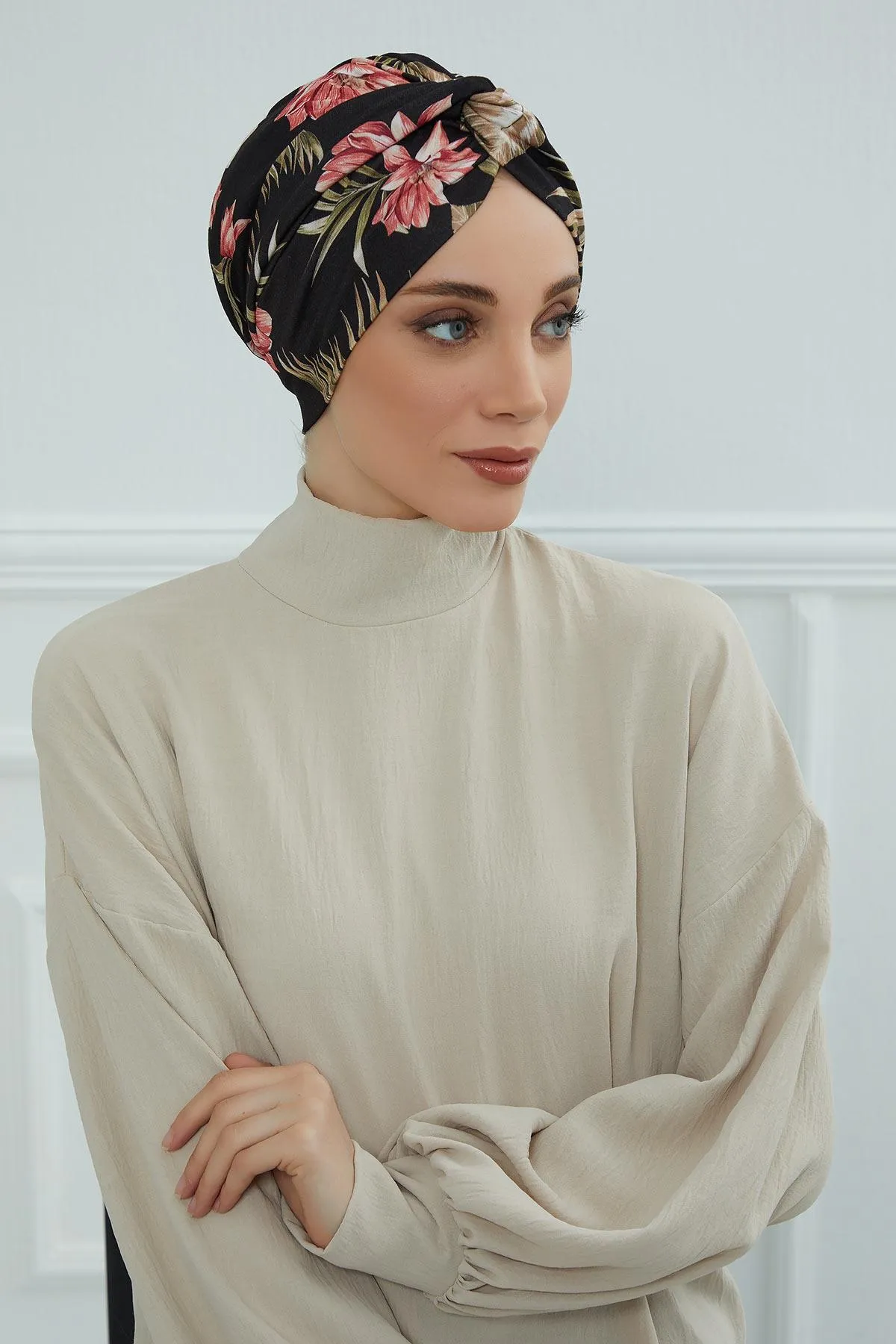Maharajah Style Instant Turban with Various Pattern Options, Flexible Patterned Turban Bonnet Head Wrap made from Soft Cotton,B-4YD
