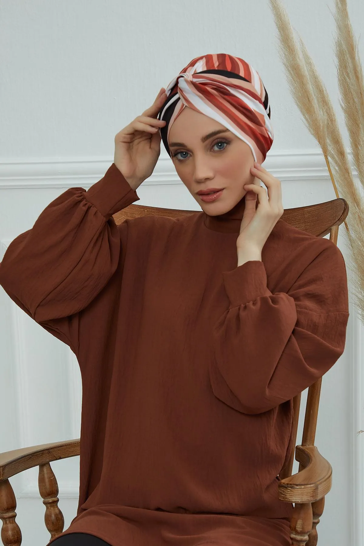 Maharajah Style Instant Turban with Various Pattern Options, Flexible Patterned Turban Bonnet Head Wrap made from Soft Cotton,B-4YD