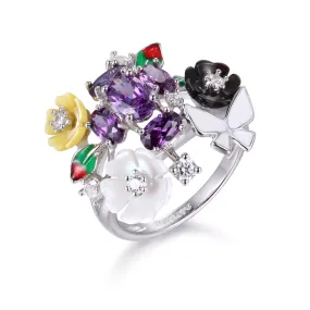 Mauve Full Bloom Ring Mauve Full Bloom Ring