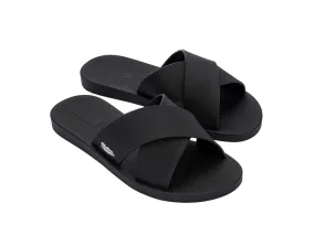 Melissa Sun City Walk AD Flat Black Slides For Women Melissa Sun City Walk AD Flat Black Slides For Women