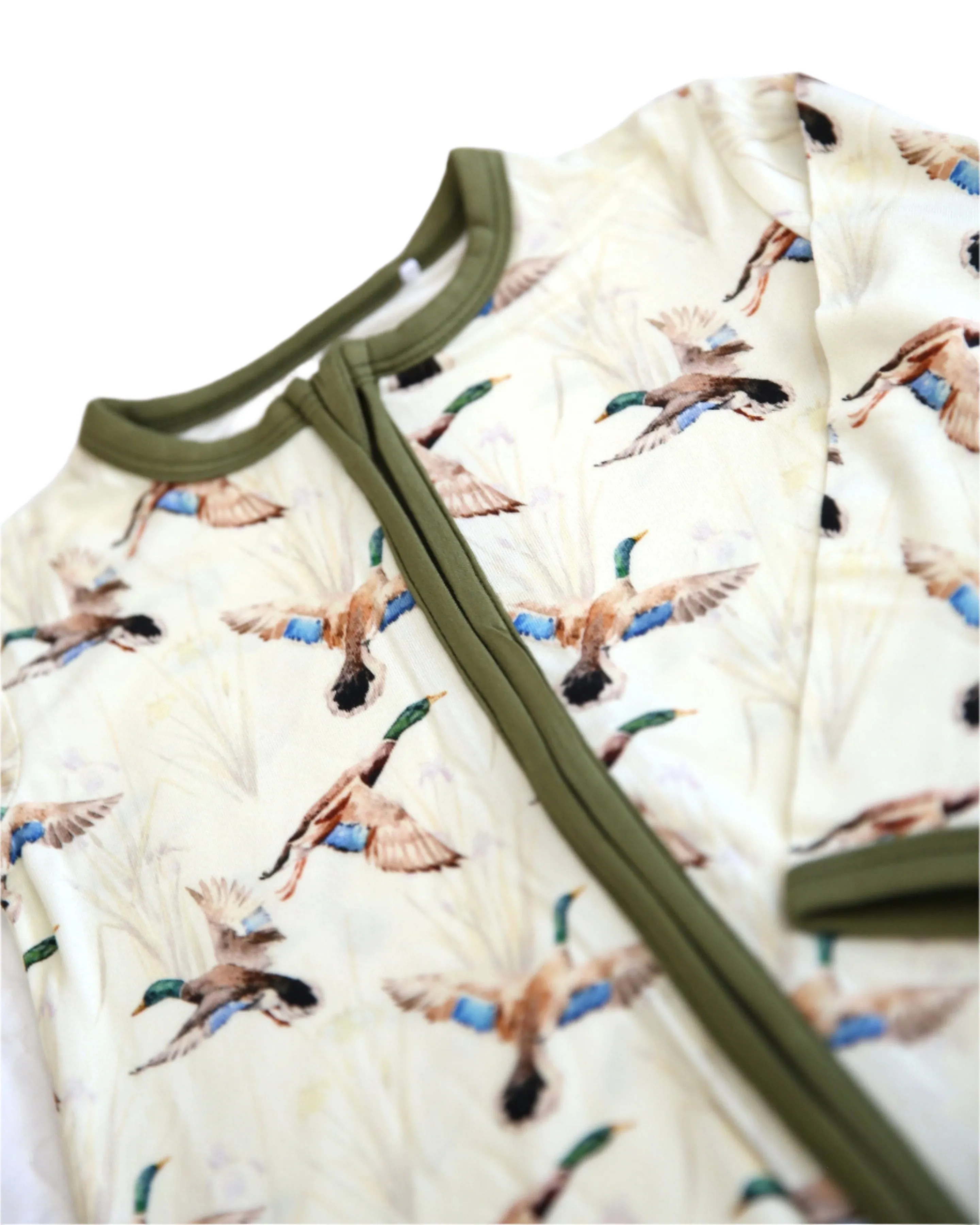 Mighty Mallards - Connor Bamboo Zippy Baby Romper