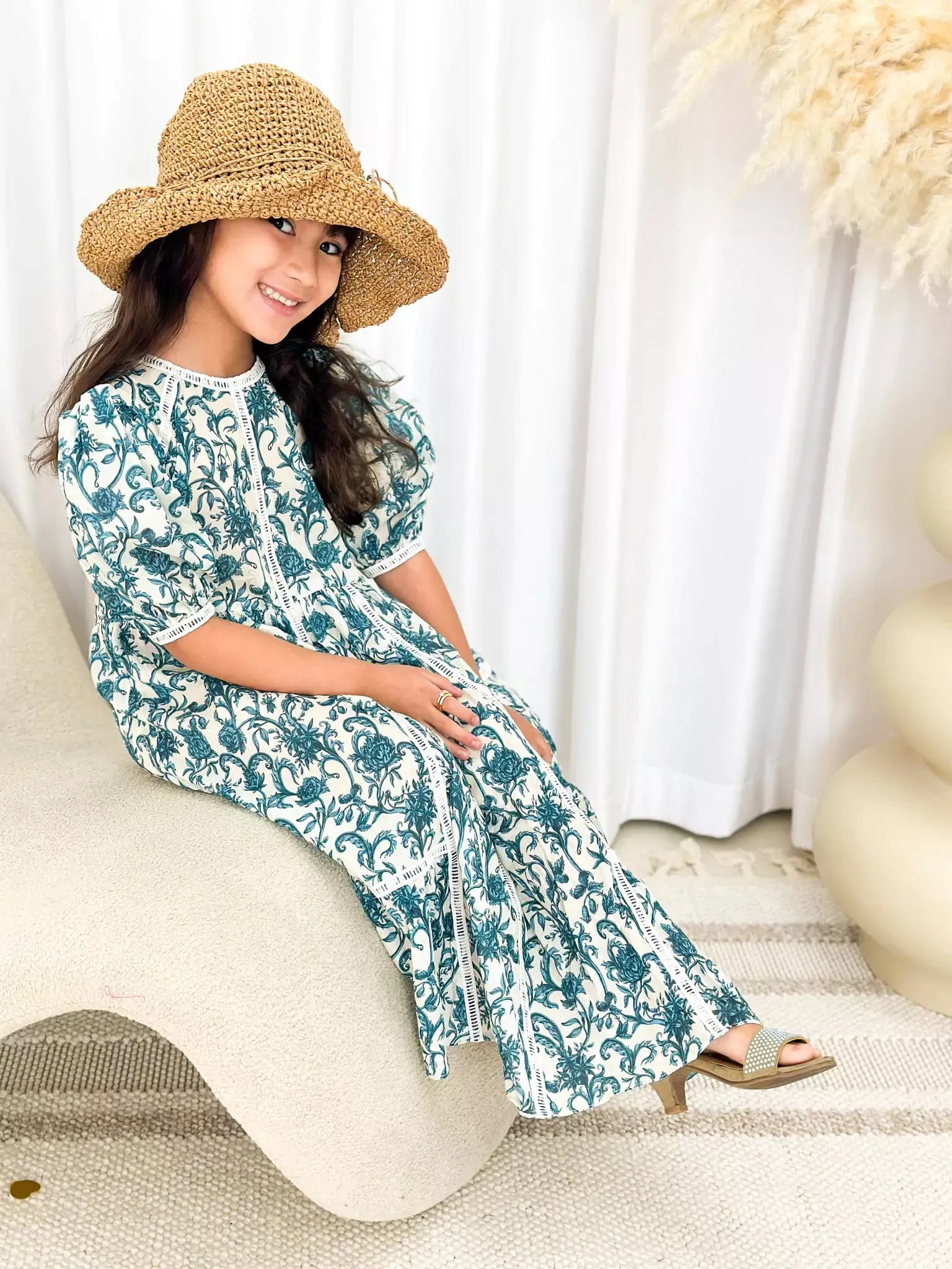 Mini French Flora Lace Long Dress