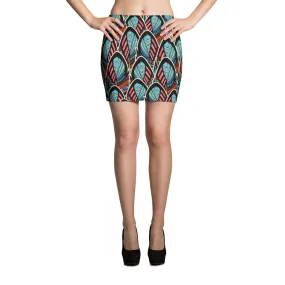 Mini Skirt - Abstract Feathers Mini Skirt - Abstract Feathers