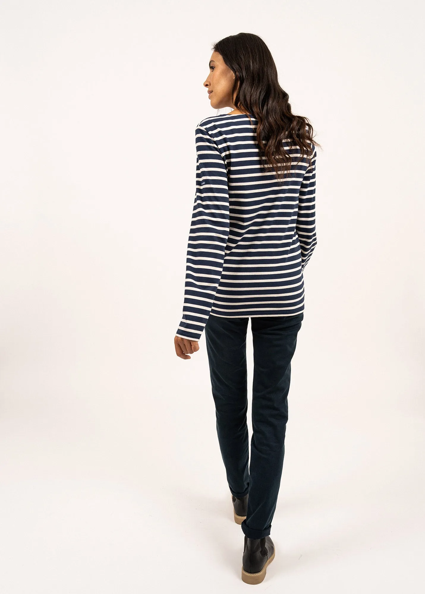 MINQUIERS MODERN - Authentic Breton Stripe Shirt | Soft Cotton | Men Fit (NAVY / ECRU)