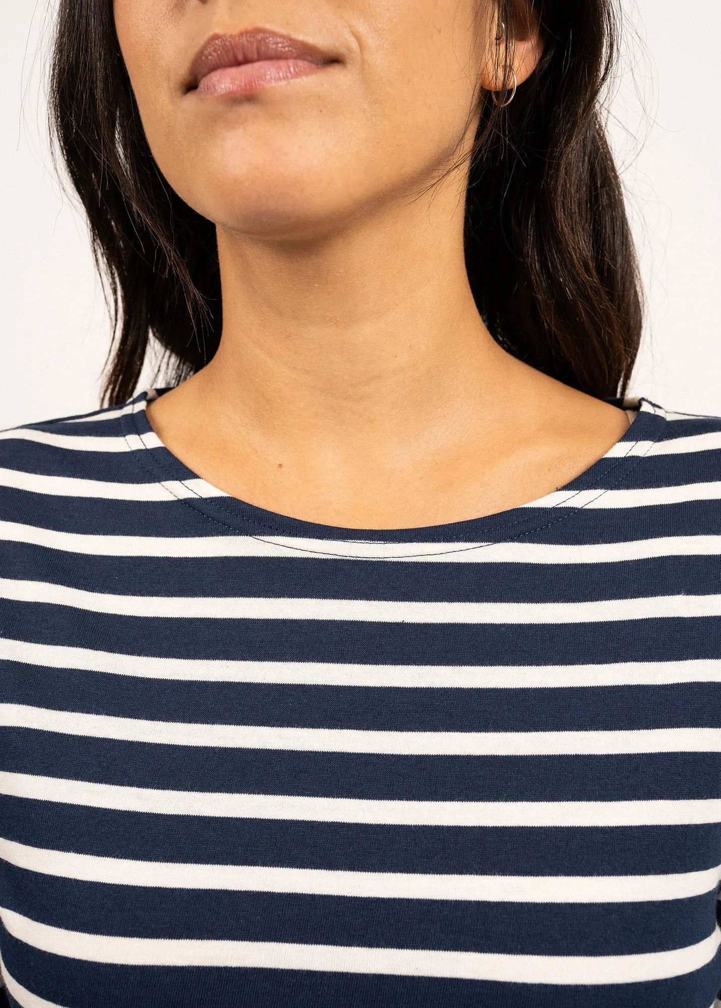 MINQUIERS MODERN - Authentic Breton Stripe Shirt | Soft Cotton | Men Fit (NAVY / ECRU)