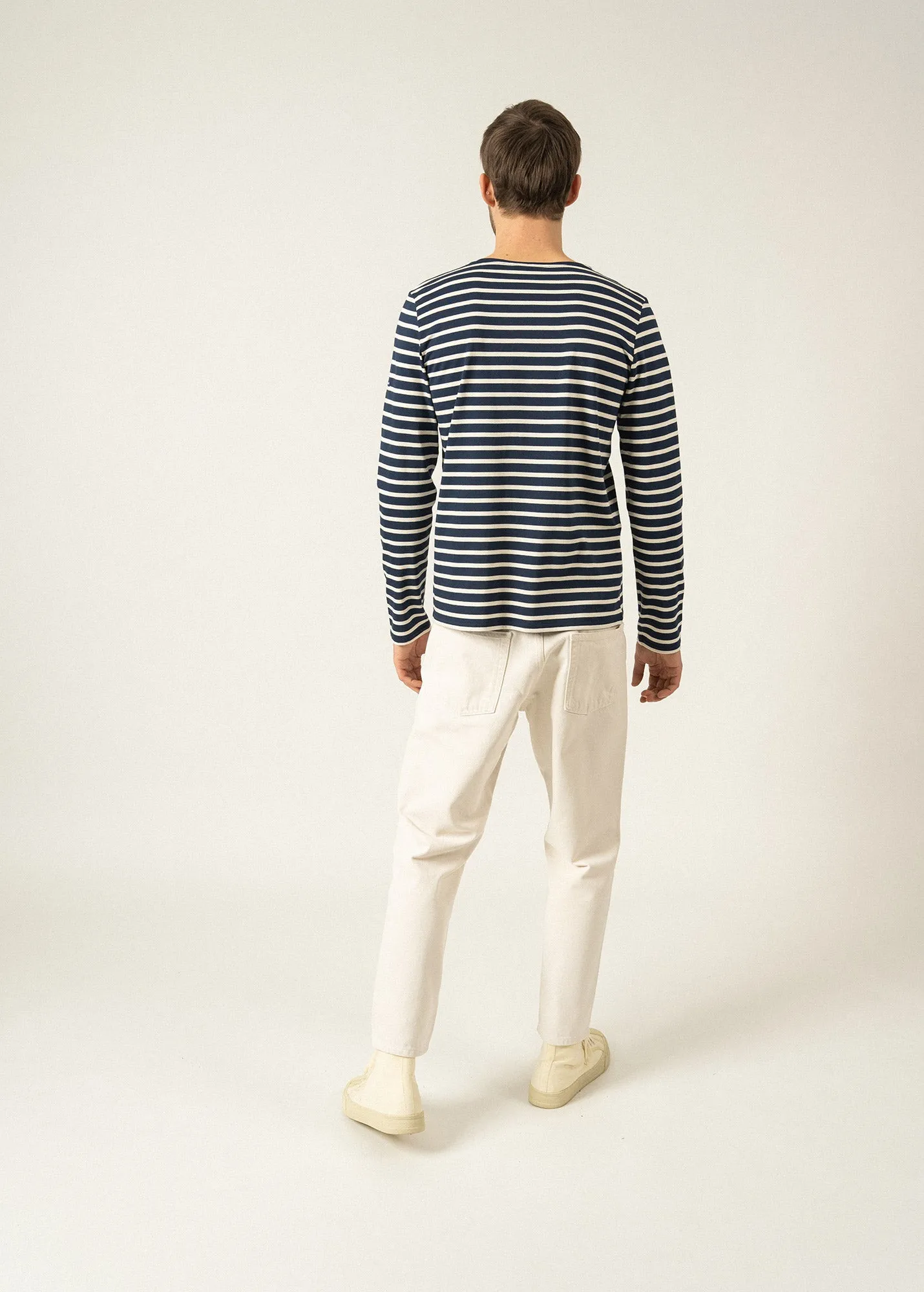 MINQUIERS MODERN - Authentic Breton Stripe Shirt | Soft Cotton | Men Fit (NAVY / ECRU)
