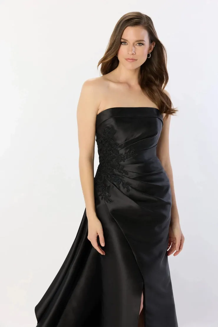 Montage M2235 Strapless Cuff with Rouch Gown | Black