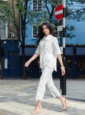 Mulmul Cotton Carlisle White Shirt with Carlisle White Pant Mulmul Cotton Carlisle White Shirt with Carlisle White Pant