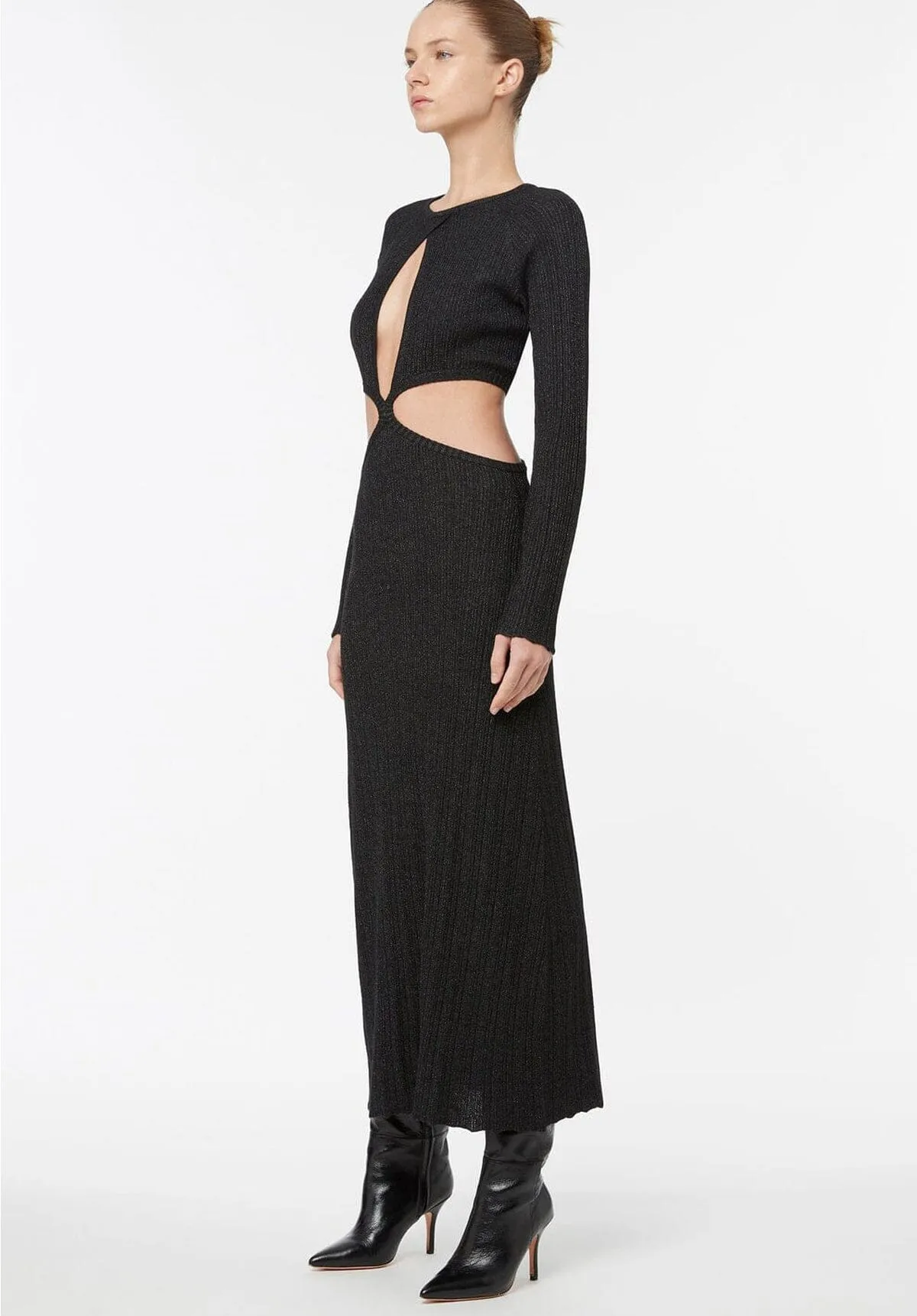 New Dimensions Cut Out Knit Dress - Black