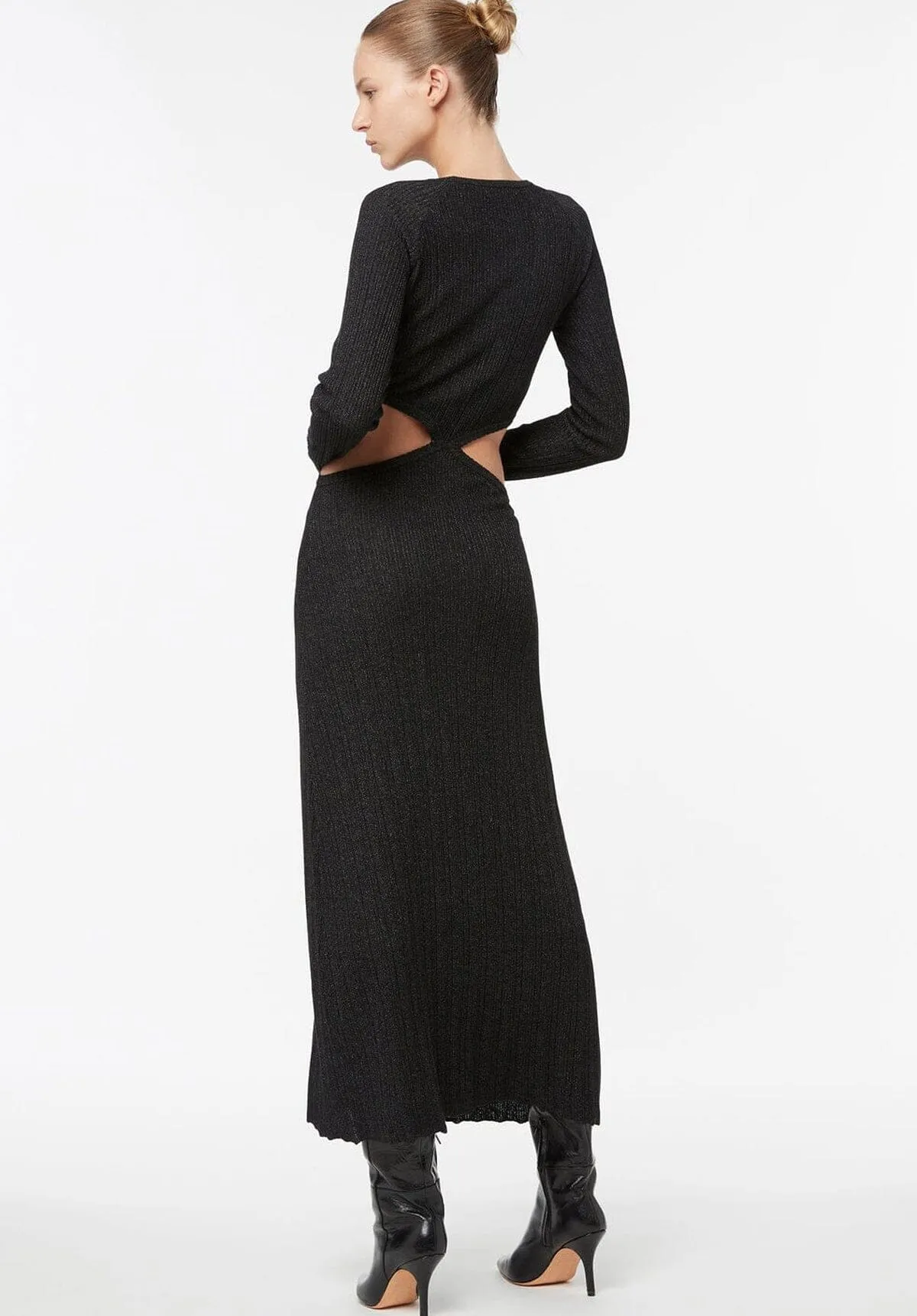 New Dimensions Cut Out Knit Dress - Black