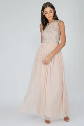 Nicasso Blush Pink Bridesmaid Maxi Dress Nicasso Blush Pink Bridesmaid Maxi Dress