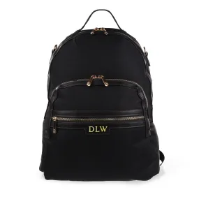 Personalised Luxury Backpack - Black with Gold Hardware Personalised Luxury Backpack - Black with Gold Hardware