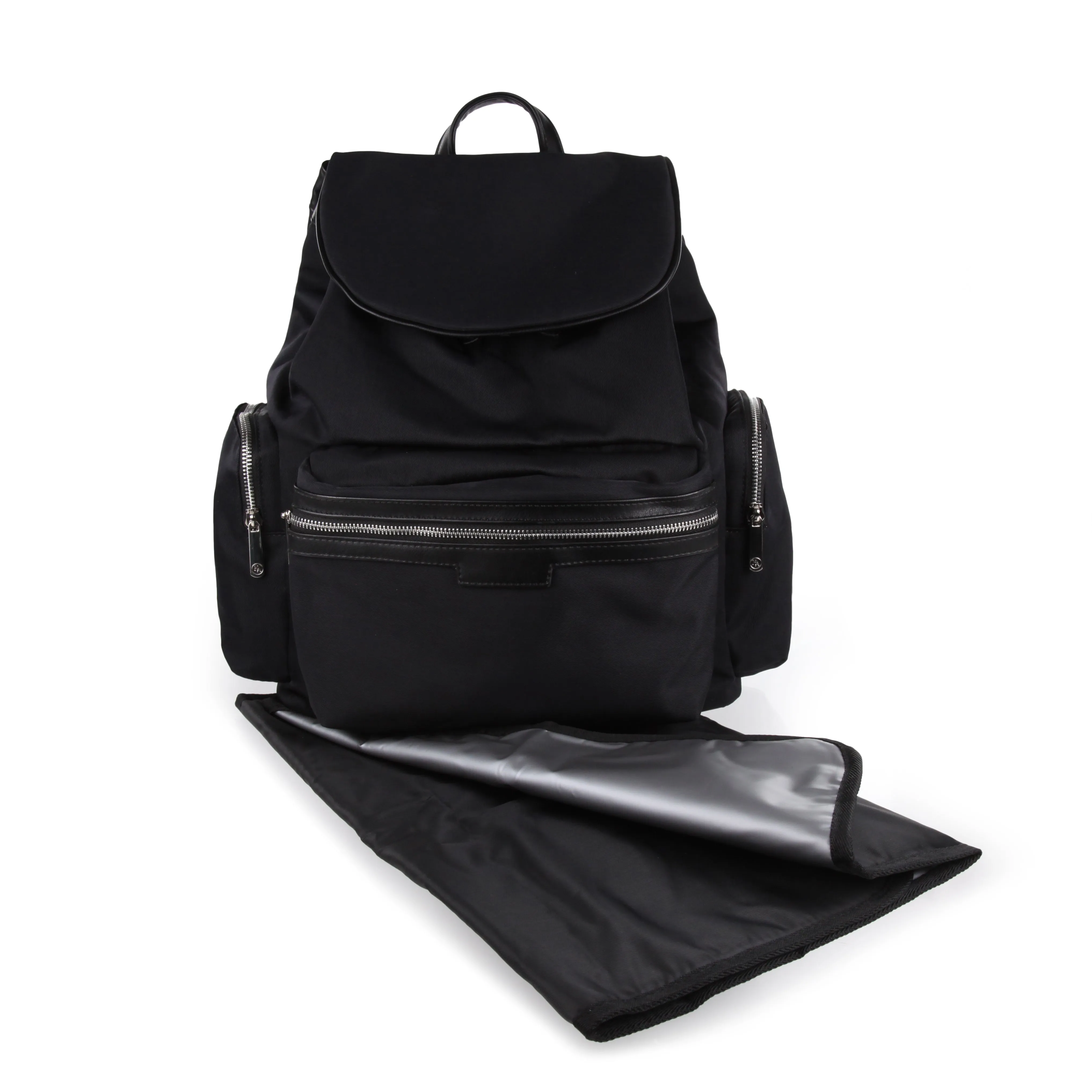 Personalised Luxury Backpack - Black with Silver Hardware