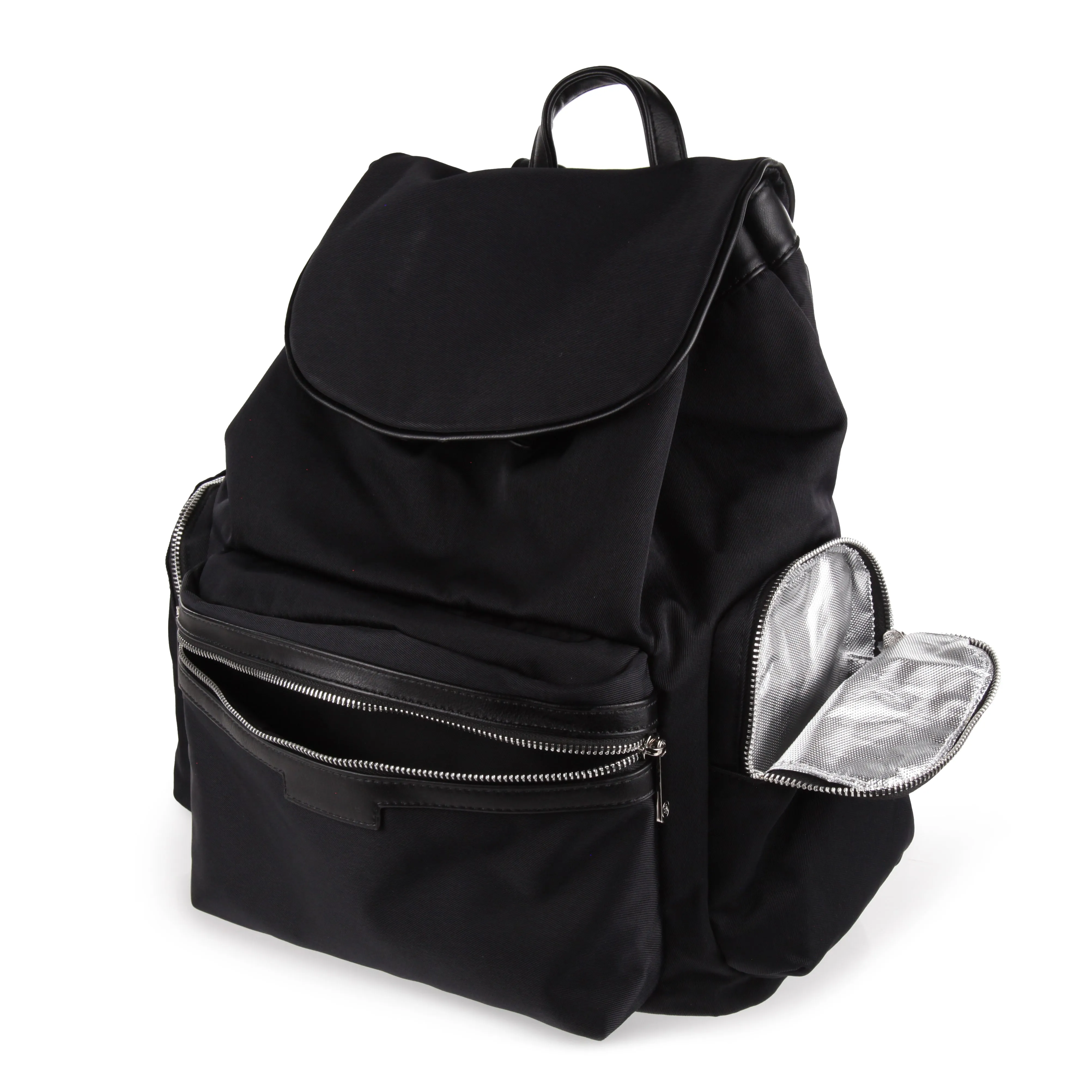 Personalised Luxury Backpack - Black with Silver Hardware