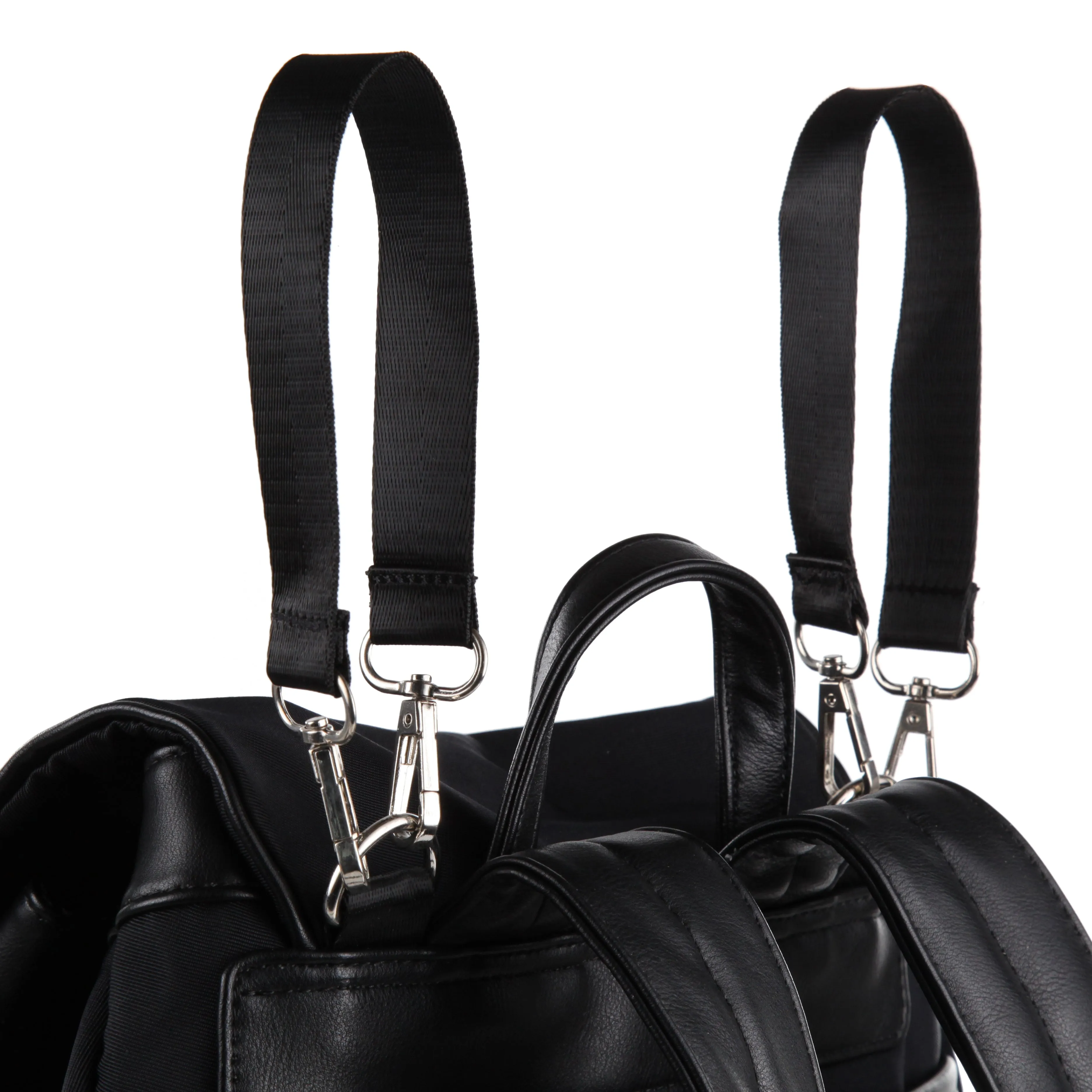 Personalised Luxury Backpack - Black with Silver Hardware