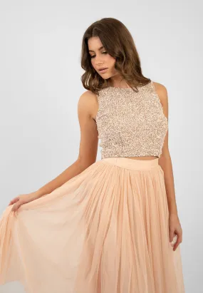 Picasso Nude Embellished Sequin Top Picasso Nude Embellished Sequin Top