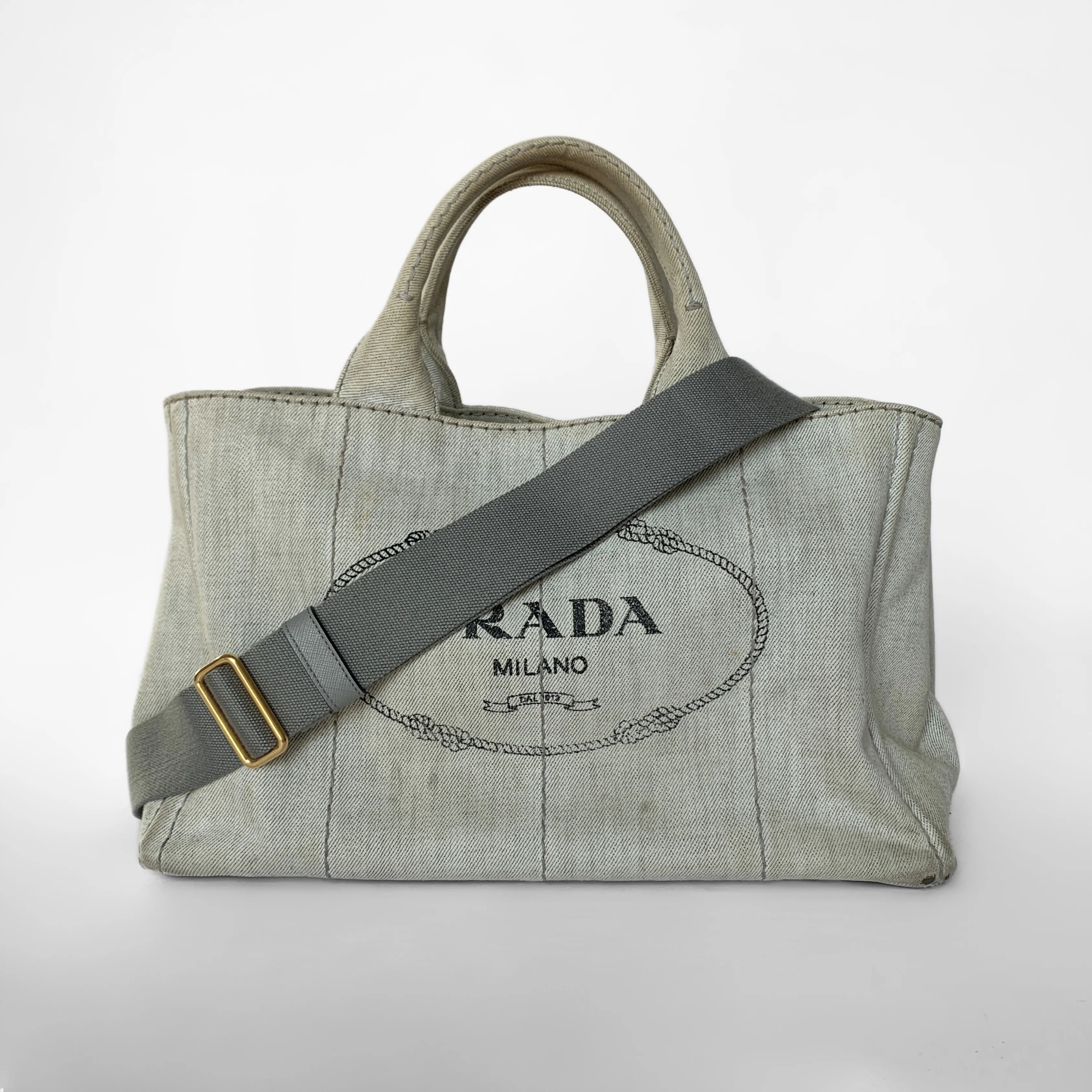 Prada Canapa Handbag Denim