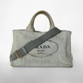Prada Canapa Handbag Denim Prada Canapa Handbag Denim