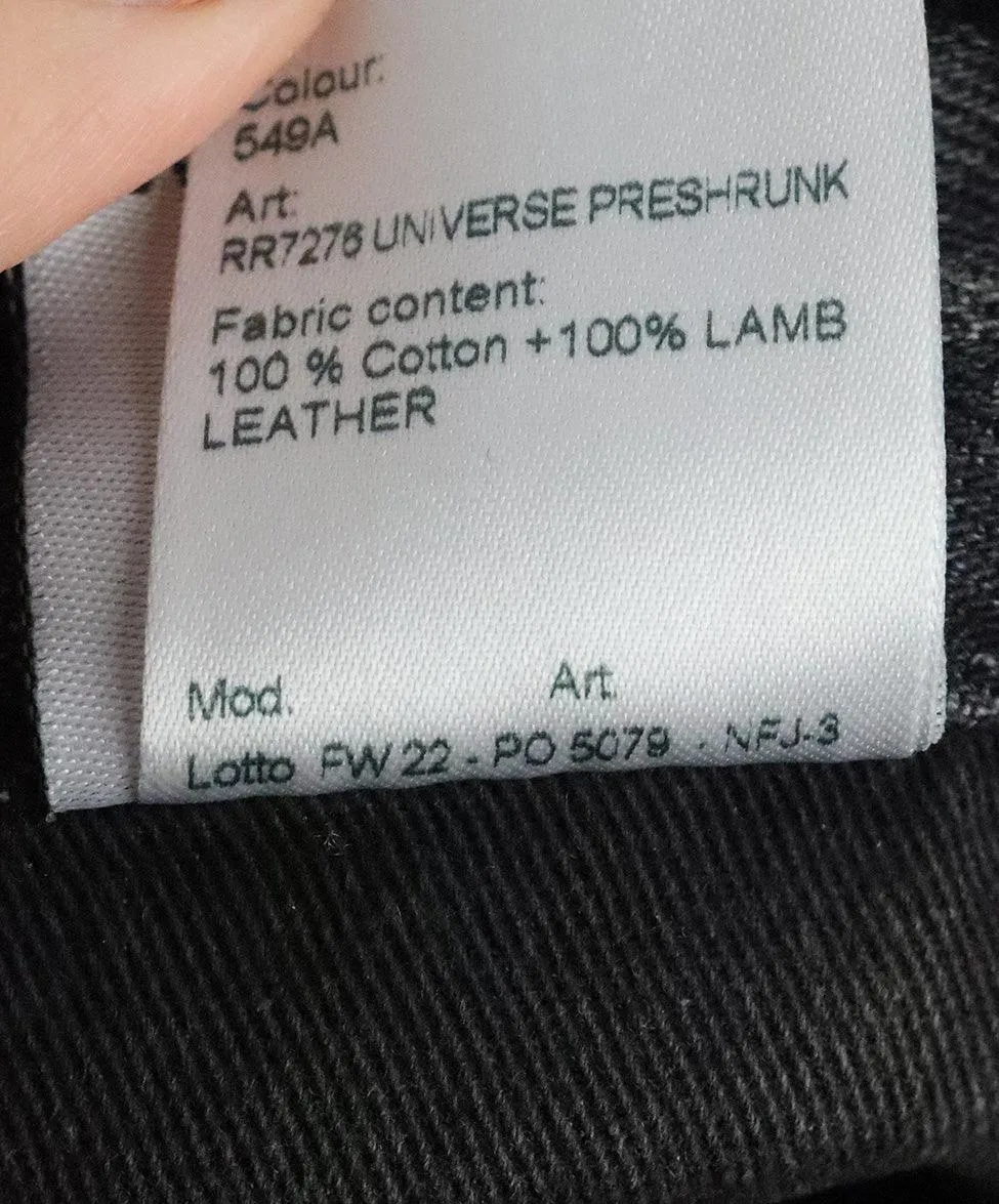 R13 Black Denim & Leather Pants sz 0