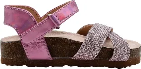 Rampage Girls Toddler Baby Little Kid Sparkly Glitter Footbed Slide Sandal with Holographic Metallic Strap - Fashion Summer Shoes Rampage Girls Toddler Baby Little Kid Sparkly Glitter Footbed Slide Sandal with Holographic Metallic Strap - Fashion Summer Shoes