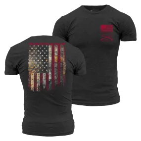 Red Blood Blue Collar® T-Shirt - Charcoal Red Blood Blue Collar® T-Shirt - Charcoal