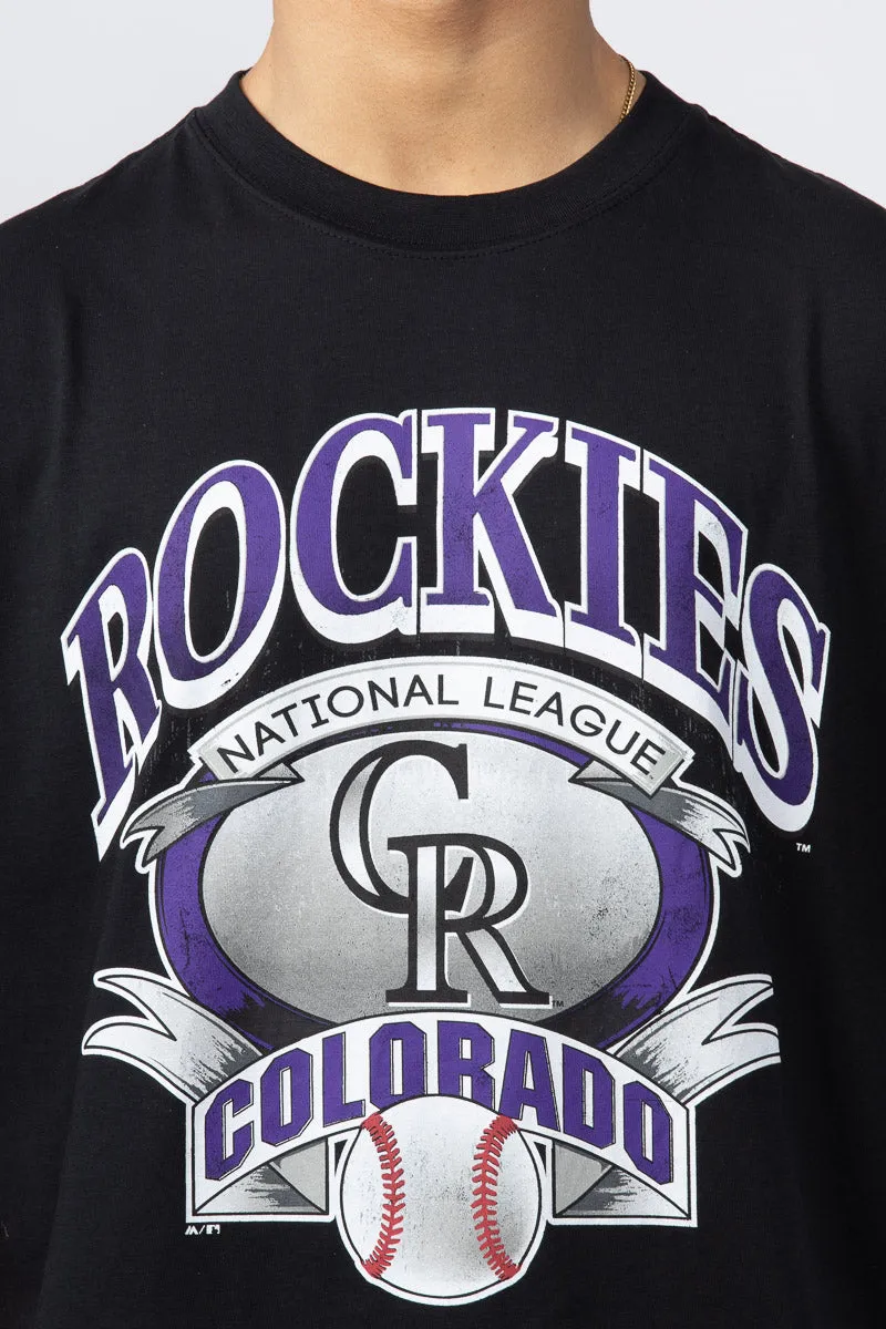 Rockies Vintage Banner Tee | Faded Black