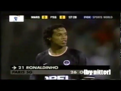 Ronaldinho PSG Paris Saint Germain 2001 2002 DEBUT SEASON Third Soccer Jersey Shirt XL