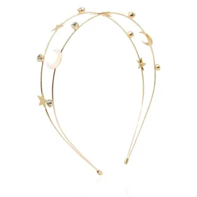 Sasha Moon & Star Headband | Gold Sasha Moon & Star Headband | Gold