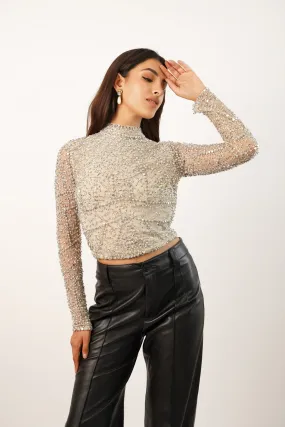 Scarlette Long Sleeve Embellished Top Scarlette Long Sleeve Embellished Top