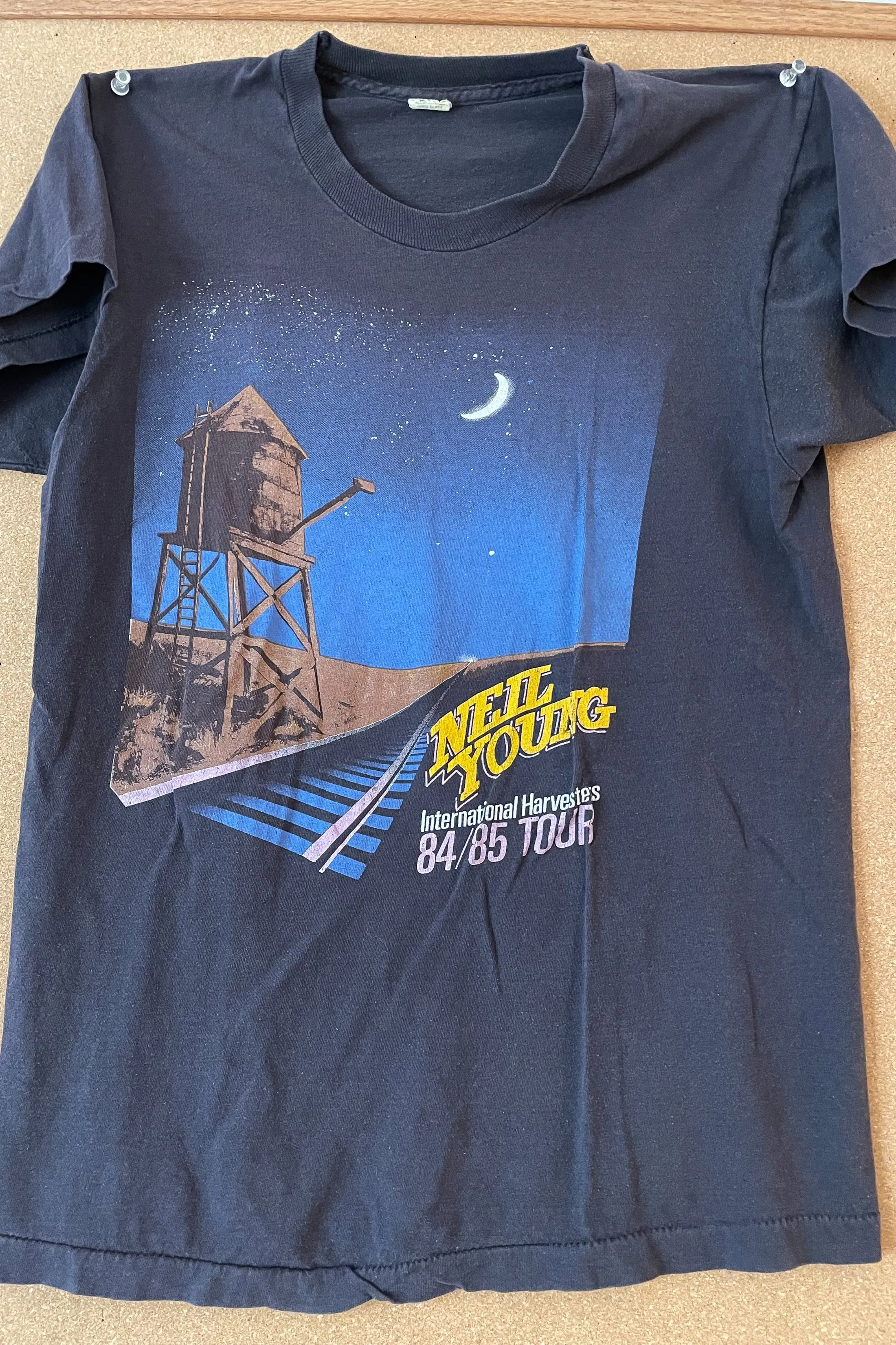 SOLD Vintage Neil Young International Harvesters 84/85 Tour, Tee Shirt M