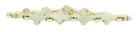Stacker Stretch Bracelet - White Cross Stacker Stretch Bracelet - White Cross