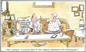 Steven Camley cartoon for The Herald - 10th October 2023 - (Print 1112) Steven Camley cartoon for The Herald - 10th October 2023 - (Print 1112)