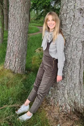 Stretch Corduroy Dungarees - Moss Stretch Corduroy Dungarees - Moss