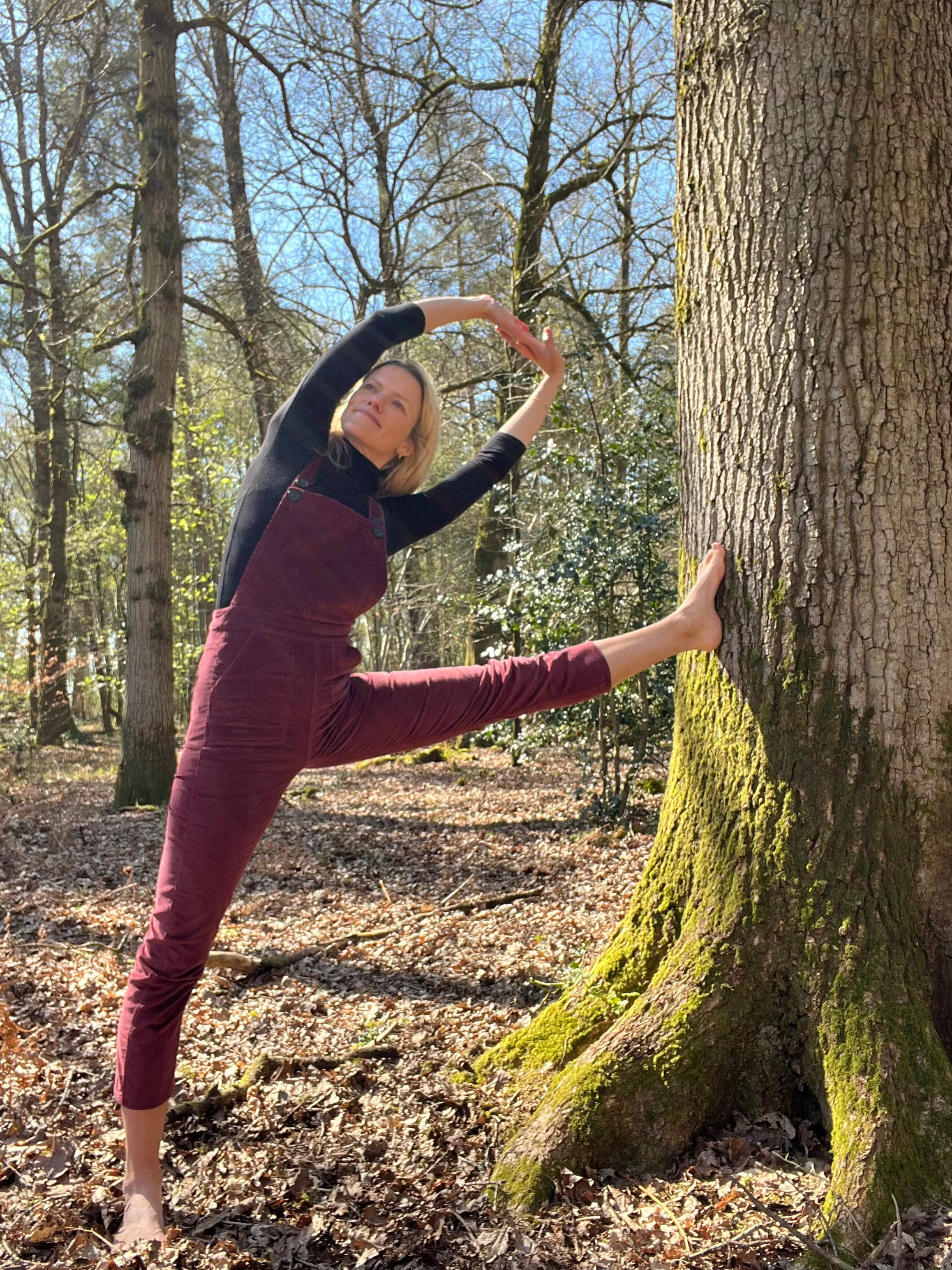 Stretch Corduroy Dungarees - Moss