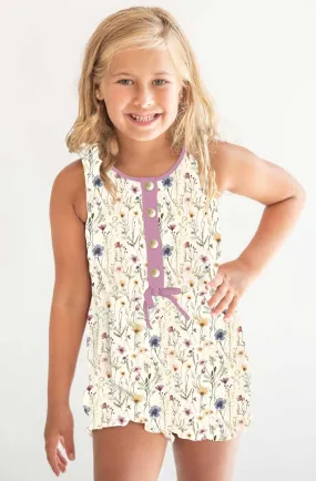Summer Love Wild Meadows - Bamboo Short Romper Summer Love Wild Meadows - Bamboo Short Romper