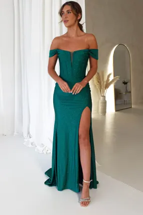 Suzannah Glitter Gown | Emerald Green Suzannah Glitter Gown | Emerald Green