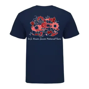 Unisex U.S. Co-Ed Power Soccer National Team Unity Navy Tee Unisex U.S. Co-Ed Power Soccer National Team Unity Navy Tee