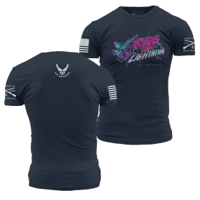 USAF - Ride The Lightning T-Shirt - Midnight Navy USAF - Ride The Lightning T-Shirt - Midnight Navy